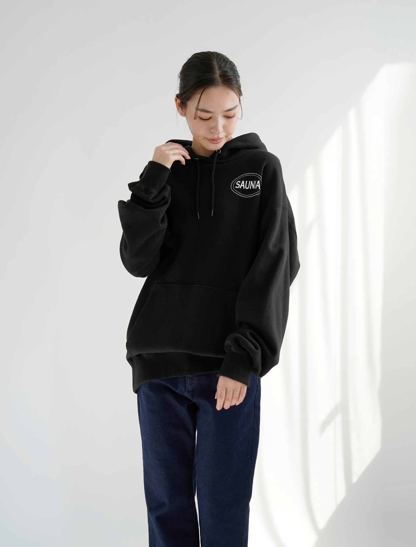92050005 サウニアオリジナルパーカー ブラックL