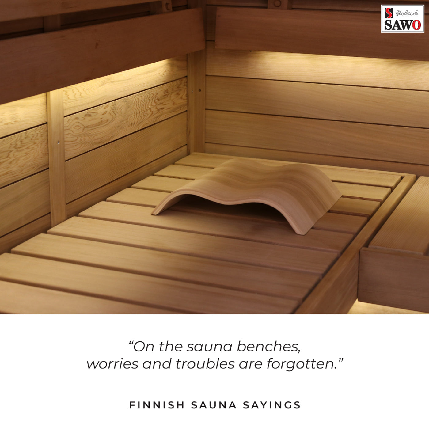 23051526 SAWO ヘッドレスト515D ナチュラルサウナ室内用