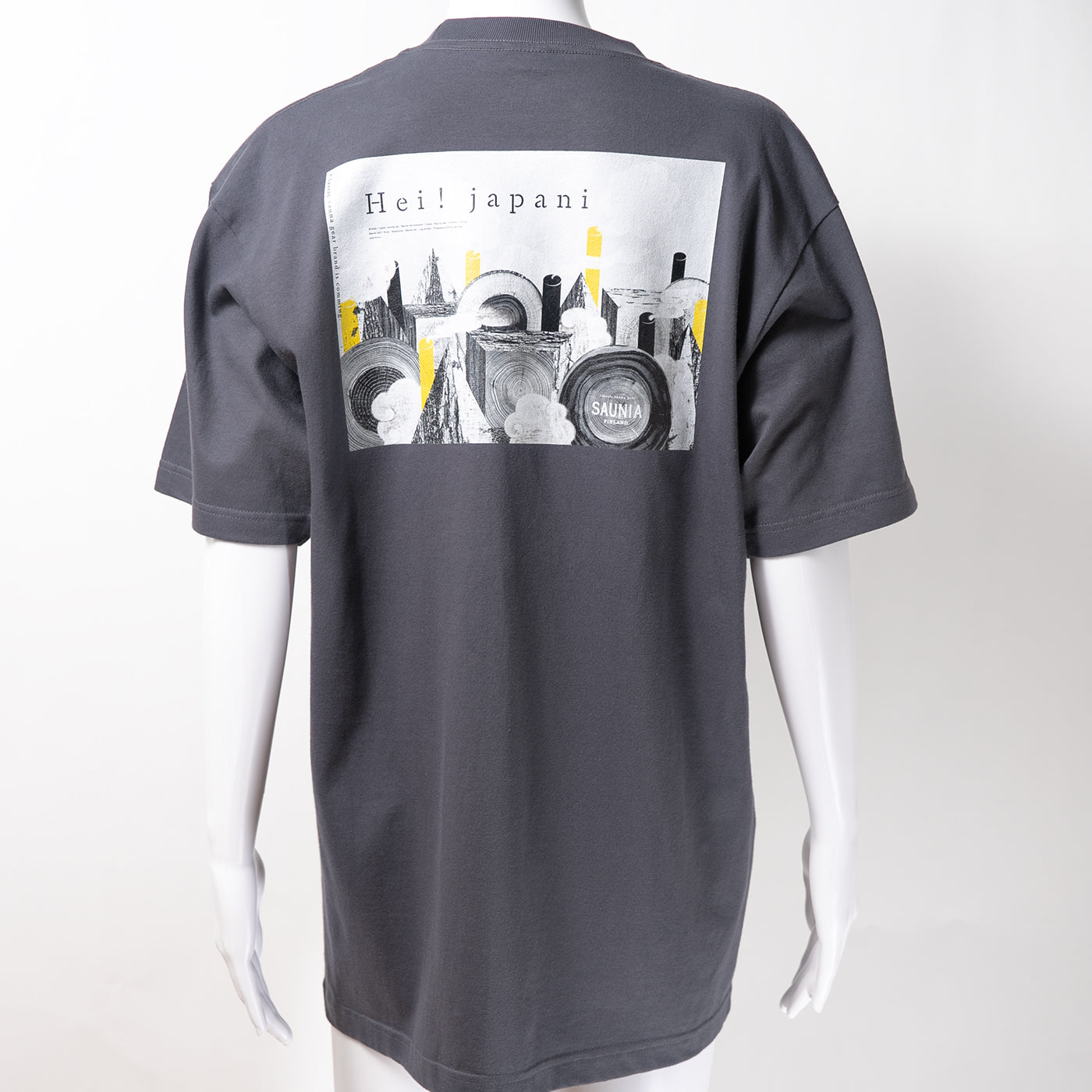 92050006 サウニアバックプリント Tシャツ デニム L