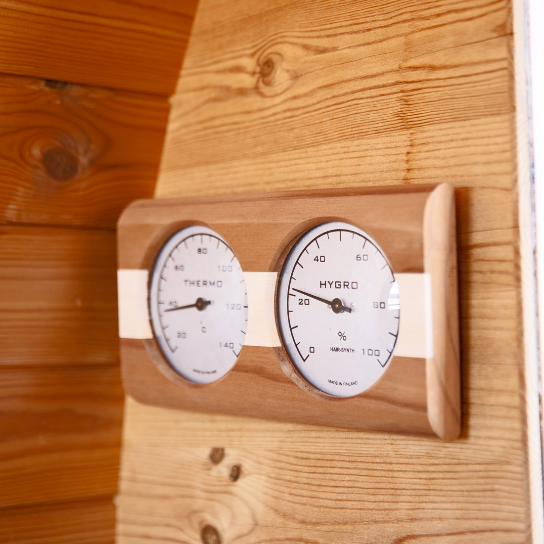92995123 サウナ温湿度計512L ナチュラルブラウン