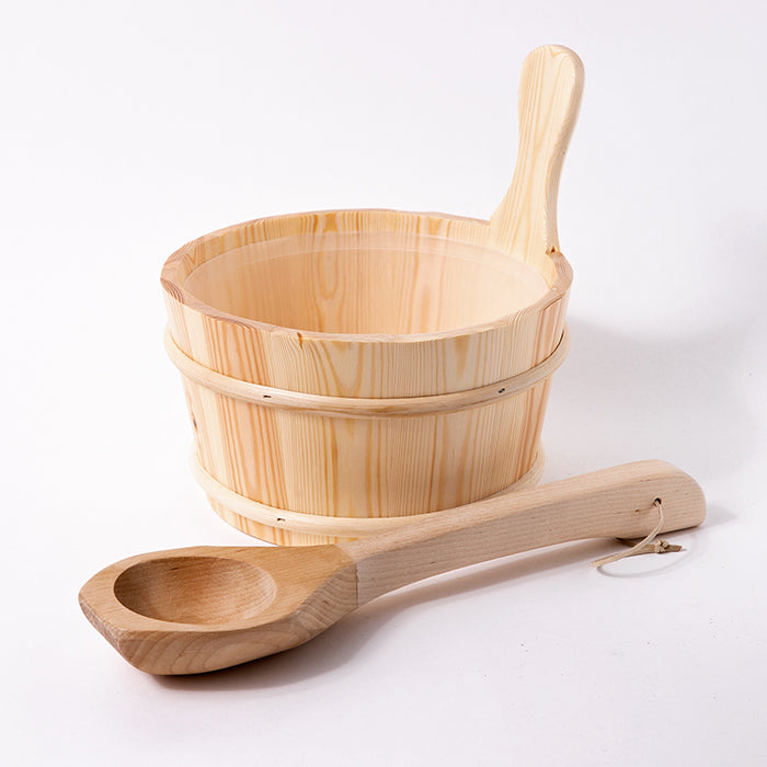 30895853 木製バケツ&ラドルセット895/853 ナチュラル&クリア