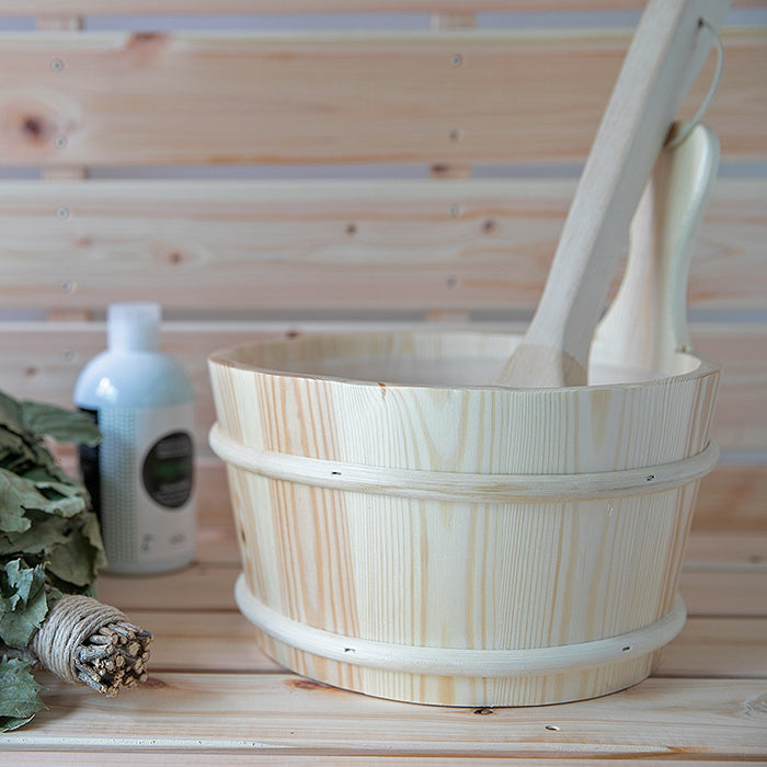 30895853 木製バケツ&ラドルセット895/853 ナチュラル&クリア