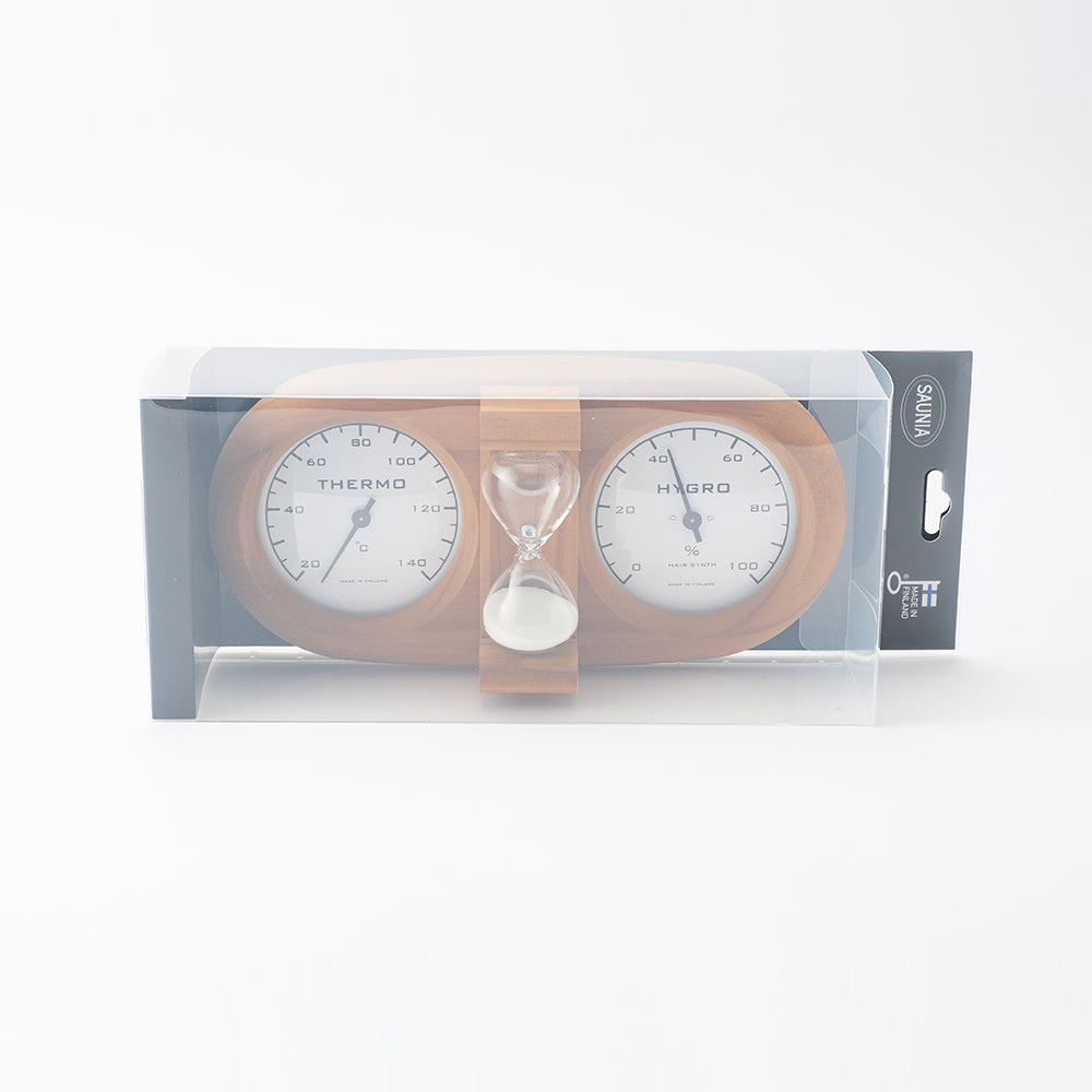 92995918 温度&湿度計 591L ブラウン 15分砂時計付き