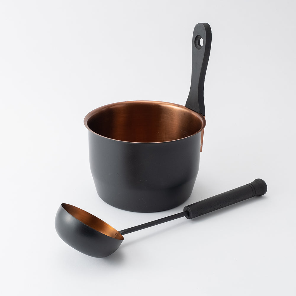 92006904 サウナバケツ&ラドルセット 690 ブラック&ブラウン